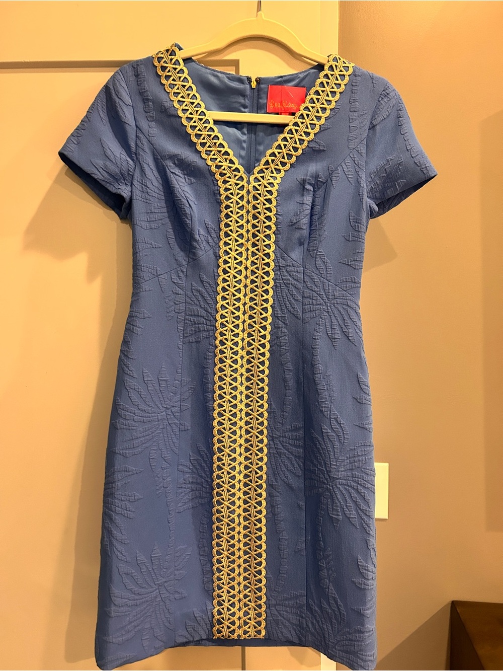 Lilly Pulitzer Blue Mini Dress with Cream Trim